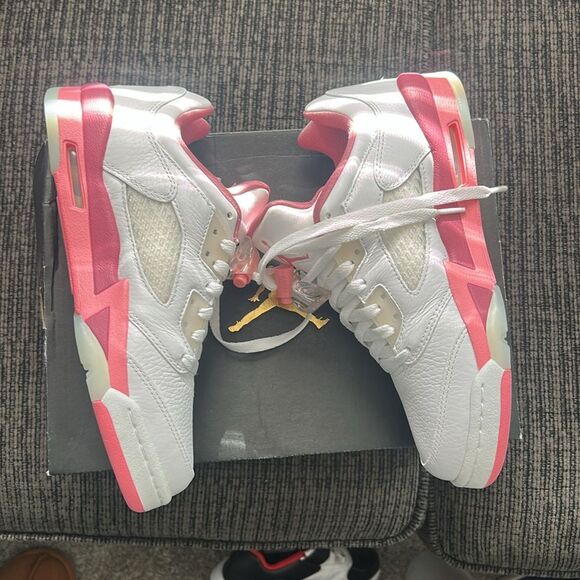 Air Jordan RETRO 5 LOW 'Crafted For Her Desert Berry/Coral size Y6 - Picture 4 of 6